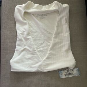 Frankie's Bikinis White Ribbed Bikini Top